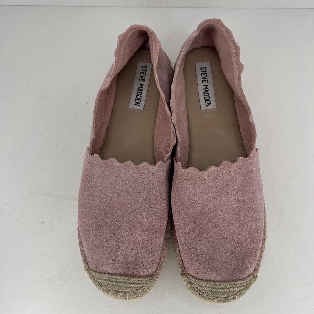 Steve Madden Pink Suede Slip-On Womens Size 7.5 Espadrilles Breathable Flats - Picture 5 of 10